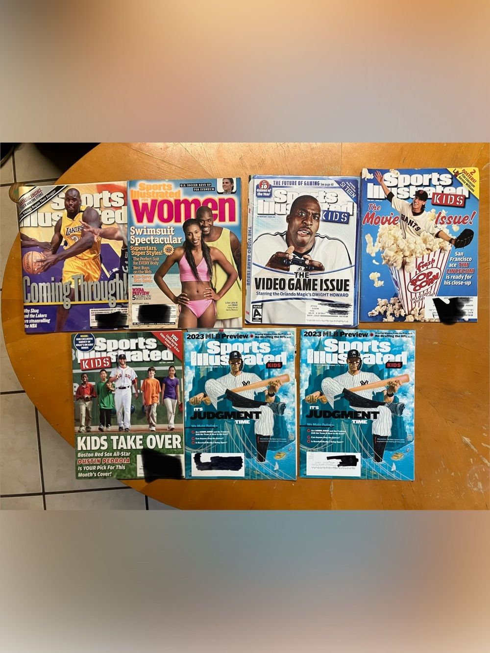 Vintage Sports Illustrated Magazine Lot Shaq Lakers Aaron Judge Poster
